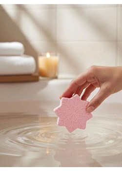 Sinsay - Kula do kąpieli w kształcie śnieżynki - różowy ze sklepu Sinsay w kategorii Kosmetyki do kąpieli - zdjęcie 188106725