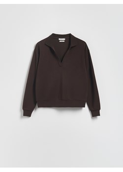 Reserved - Bluza z modalem - ciemnobrązowy ze sklepu Reserved w kategorii Bluzy damskie - zdjęcie 188106938