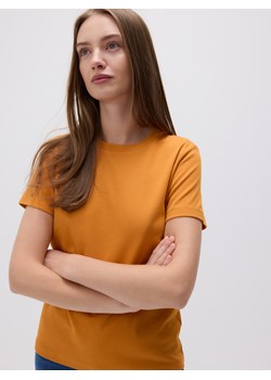 Reserved - Bawełniany t-shirt - pomarańczowy ze sklepu Reserved w kategorii Bluzki damskie - zdjęcie 188107297