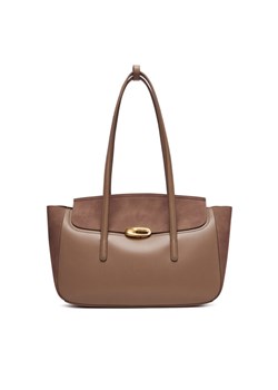 Calvin Klein Torebka Hardware Brushed Flap Tote Bag LV04F3336G Beżowy ze sklepu MODIVO w kategorii Torebki damskie - zdjęcie 188109089