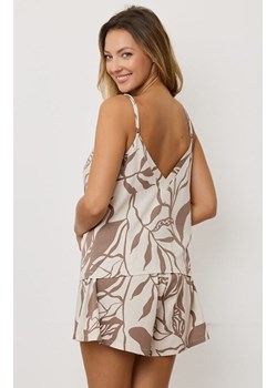 Krótka piżama damska wiskoza Luna PE51, Kolor mocca-wzór, Rozmiar S, Mefemi ze sklepu Primodo w kategorii Piżamy damskie - zdjęcie 188109358