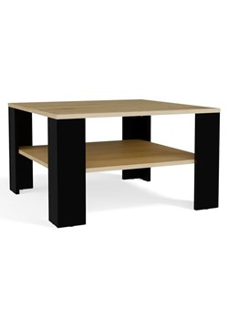 Kwadratowy stolik kawowy dąb artisan + czarny K7-C73 ze sklepu Edinos.pl w kategorii Stoliki kawowe - zdjęcie 188109429