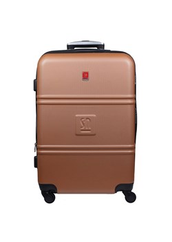 Beżowa duża walizka 75 cm poszerzana Art Class Collection ze sklepu Słoń Torbalski w kategorii Walizki - zdjęcie 188110305