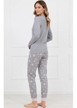 Długa bawełniana piżama damska szara Sara, Kolor szary melanż, Rozmiar M, Italian Fashion ze sklepu Intymna w kategorii Piżamy damskie - zdjęcie 188110427