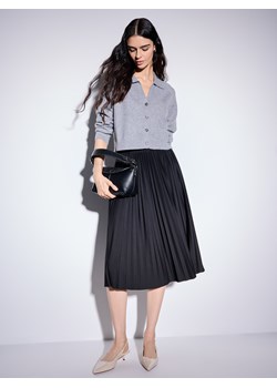 Mohito - Plisowana czarna spódnica midi - czarny ze sklepu Mohito w kategorii Spódnice - zdjęcie 188110557