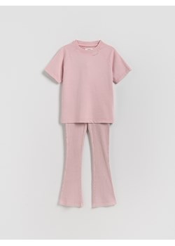 Reserved - Bawełniany komplet - brudny róż ze sklepu Reserved w kategorii Spodnie dziewczęce - zdjęcie 188110799