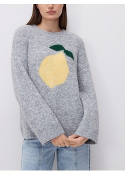 Reserved - Sweter oversize - jasnoszary ze sklepu Reserved w kategorii Swetry damskie - zdjęcie 188110818