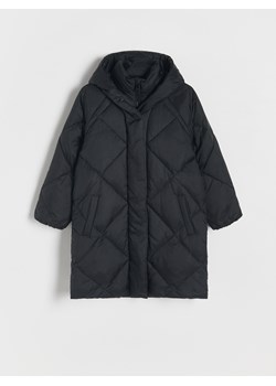 Reserved - Długi płaszcz z puchowym wypełnieniem - czarny ze sklepu Reserved w kategorii Płaszcze dziewczęce - zdjęcie 188111008