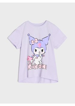 Sinsay - Bawełniana koszulka z nadrukiem Kuromi - fioletowy ze sklepu Sinsay w kategorii Bluzki dziewczęce - zdjęcie 188111896