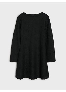 Sinsay - Sukienka mini ze strukturalnym wzorem - czarny ze sklepu Sinsay w kategorii Sukienki - zdjęcie 188111907