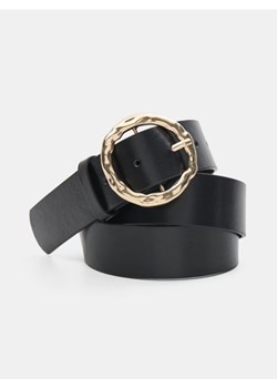 Sinsay - Pasek z imitacji skóry ze złotą klamrą - czarny ze sklepu Sinsay w kategorii Paski damskie - zdjęcie 188112049