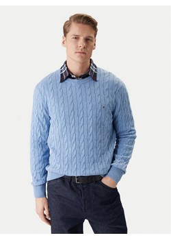Tommy Hilfiger Sweter MW0MW33132 Niebieski Regular Fit ze sklepu MODIVO w kategorii Swetry męskie - zdjęcie 188112246