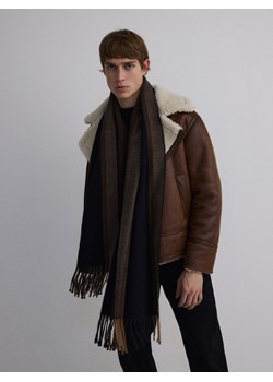 Reserved - Szalik z frędzlami - beżowy ze sklepu Reserved w kategorii Szaliki męskie - zdjęcie 188113066