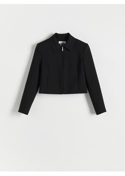 Reserved - Krótka kurtka z kołnierzem - czarny ze sklepu Reserved w kategorii Kurtki damskie - zdjęcie 188113086