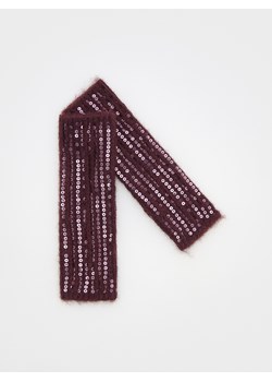 Reserved - Długie mitenki z cekinami - bordowy ze sklepu Reserved w kategorii Rękawiczki damskie - zdjęcie 188113217