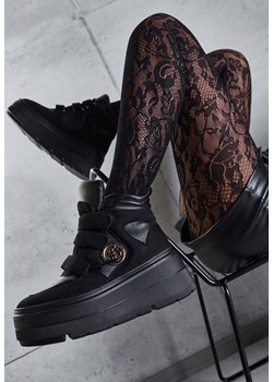 Czarne Botki Sneakersy Vices na Platformie w Stylu Y2K Gelira ze sklepu renee.pl w kategorii Botki - zdjęcie 188114509