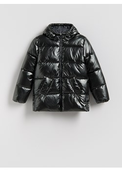Reserved - Pikowana kurtka z połyskiem - ciemnoszary ze sklepu Reserved w kategorii Kurtki dziewczęce - zdjęcie 188114618