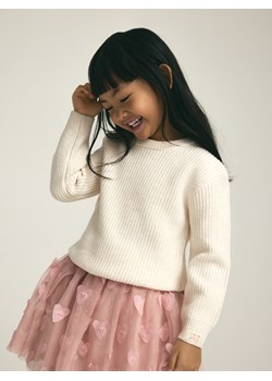 Reserved - Sweter z dodatkiem bawełny - kremowy ze sklepu Reserved w kategorii Swetry dziewczęce - zdjęcie 188114745