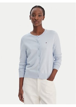 Tommy Hilfiger Kardigan WW0WW42370 Błękitny Regular Fit ze sklepu MODIVO w kategorii Swetry damskie - zdjęcie 188115116