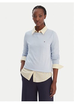 Tommy Hilfiger Sweter WW0WW44984 Błękitny Regular Fit ze sklepu MODIVO w kategorii Swetry damskie - zdjęcie 188115135