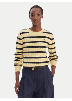 Tommy Hilfiger Sweter WW0WW47644 Żółty Regular Fit ze sklepu MODIVO w kategorii Swetry damskie - zdjęcie 188115146