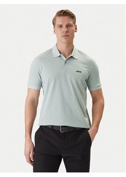 BOSS Polo PL_GOC Chip Pattern 50554591 Turkusowy Regular Fit ze sklepu MODIVO w kategorii T-shirty męskie - zdjęcie 188115217