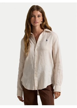 Polo Ralph Lauren Koszula 211970730511 Beżowy Classic Fit ze sklepu MODIVO w kategorii Koszule damskie - zdjęcie 188115225