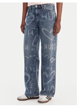 HUGO Jeansy Gamala 50553051 Niebieski Baggy Fit ze sklepu MODIVO w kategorii Jeansy damskie - zdjęcie 188115237