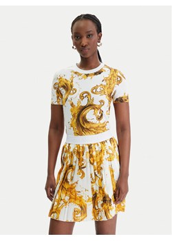 Versace Jeans Couture T-Shirt 80HAH608 JS553 Biały Regular Fit ze sklepu MODIVO w kategorii Bluzki damskie - zdjęcie 188118367