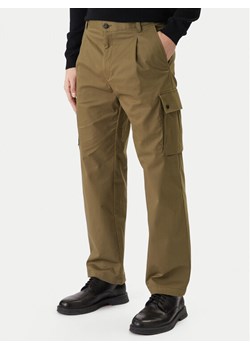 HUGO Spodnie materiałowe Craysen 50553180 Zielony Straight Fit ze sklepu MODIVO w kategorii Spodnie męskie - zdjęcie 188118615