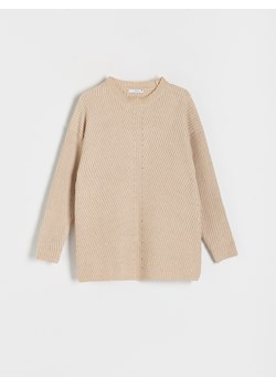 Reserved - Gładki sweter - kremowy ze sklepu Reserved w kategorii Swetry damskie - zdjęcie 188119879