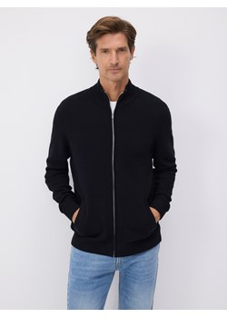 Reserved - Rozpinany sweter ze stójką - czarny ze sklepu Reserved w kategorii Swetry męskie - zdjęcie 188119908