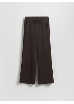 Reserved - Spodnie z szeroką nogawką - ciemnobrązowy ze sklepu Reserved w kategorii Spodnie damskie - zdjęcie 188119937