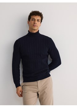 Reserved - Bawełniany golf - granatowy ze sklepu Reserved w kategorii Swetry męskie - zdjęcie 188120027