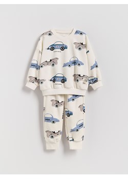 Reserved - Bawełniany komplet z nadrukiem - złamana biel ze sklepu Reserved w kategorii Komplety chłopięce - zdjęcie 188120278
