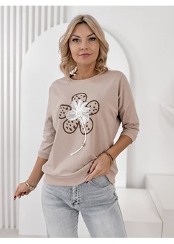 bluzka cayce beżowa one size ze sklepu UBRA w kategorii Bluzki damskie - zdjęcie 188121367