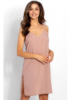 Koszula nocna z rozcięciem Isabella Pink, Kolor różowy, Rozmiar S, Momenti per me ze sklepu Intymna w kategorii Koszule nocne - zdjęcie 188121739