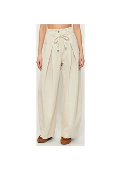 BOSS BLACK Spodnie Tamoura-W | Relaxed fit | z dodatkiem lnu ze sklepu Gomez Fashion Store w kategorii Spodnie damskie - zdjęcie 188122479