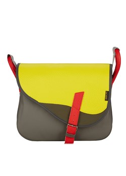 popielato żółta torebka damska skórzana listonoszka na ramię Freshman ze sklepu Słoń Torbalski w kategorii Listonoszki - zdjęcie 188122985