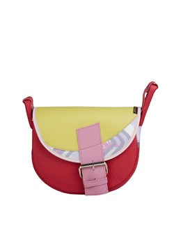 czerwono żółta damska torebka skórzana  listonoszka na ramię Fres ze sklepu Słoń Torbalski w kategorii Listonoszki - zdjęcie 188122986
