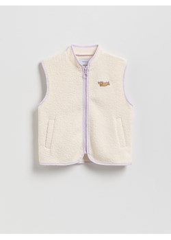 Reserved - Kamizelka z imitacji baranka - złamana biel ze sklepu Reserved w kategorii Kurtki dziewczęce - zdjęcie 188123049