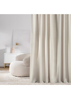 Zasłona na taśmie marszczącej strukturalna beżowa 140 x 280 cm 1 szt. ze sklepu dekoria.pl w kategorii Zasłony - zdjęcie 188123245