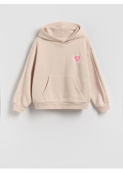 Reserved - Bluza z nadrukiem na plecach - kremowy ze sklepu Reserved w kategorii Bluzy dziewczęce - zdjęcie 188123356