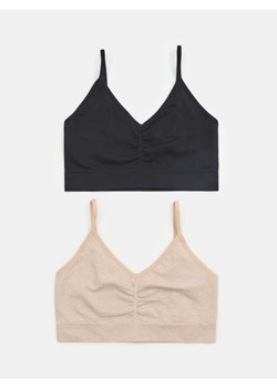 Sinsay - Bezszwowe biustonosze typu top 2 pack - kremowy ze sklepu Sinsay w kategorii Biustonosze - zdjęcie 188123879
