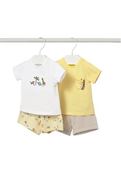 Mayoral Komplet 2 t-shirtów i spodenek 1652 Żółty Regular Fit ze sklepu MODIVO w kategorii Komplety niemowlęce - zdjęcie 188124127