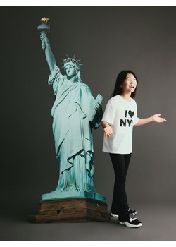 Reserved - Spodnie flare z rozcięciami - czarny ze sklepu Reserved w kategorii Spodnie dziewczęce - zdjęcie 188125827