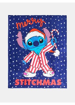 Sinsay - Koc z nadrukiem z motywem świątecznym Lilo & Stitch - granatowy ze sklepu Sinsay w kategorii Kocyki dziecięce - zdjęcie 188125965