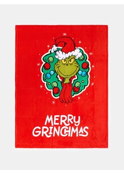 Sinsay - Koc w motywie zimowym Grinch - czerwony ze sklepu Sinsay w kategorii Kocyki dziecięce - zdjęcie 188125966
