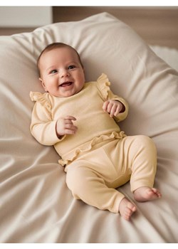 Sinsay - Komplet: koszulka i legginsy - kremowy ze sklepu Sinsay w kategorii Komplety niemowlęce - zdjęcie 188125967
