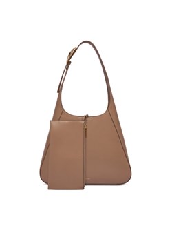 Torebka Calvin Klein Hardware Adj Strap Medium Bag LV04F3402G Beżowy ze sklepu eobuwie.pl w kategorii Torebki damskie - zdjęcie 188126618